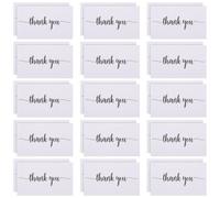 Luxshiny Carte de remerciement pour commande en papier, notes de merci vierges, 150 pièces, 9 x 5,5 cm, pour boutique en ligne et petite entreprise