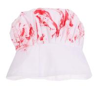 Luxshiny Chapeau D'halloween en Polyester Blanc, Toque Cuisine Confortable Bande Réglable, pour Soirée Cosplay et Cuisson
