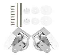 Luxshiny Charnière de couvercle de siège de toilette en alliage de zinc 1 Set avec frein de chute anti-bruit pour charnières de siège de toilette cassées installation facile
