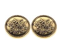 Luxshiny Couvre-Boutons de Manchette en Alliage Vintage de Rose, 2pcs, Accessoires Robustes pour Chemises et Poignets, pour Occasions Formelles