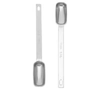 Luxshiny Cuillères Doseuses en Acier Inoxydable 2pcs 5ml Long Manche pour Mesure Précise Ustensiles de Service pour Buffet et Préparation de Repas