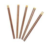 Luxshiny Ensemble de 5 Paires de Baguettes en Bois Naturel de Poulet, Sculptées Main, avec Boîte Présent Élégante, pour Occasions Spéciales et Camping