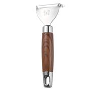 Luxshiny Éplucheur en Acier Inoxydable 304 avec Anneau Suspendu, Manche Ergonomique Argenté, Facile à Nettoyer pour Fruits Cuisine