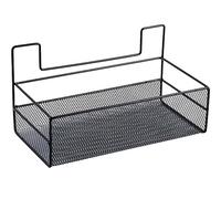 Luxshiny Étagère Murale De Salle De Bain Noire Panier De Rangement Suspendu Organisateur Pratique sans Perçage pour Cuisine Et Salle De Bain