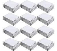 Luxshiny Feuilles de Film Réfléchissant Argenté Couverture Pliable Lot de 12 en Eva et Aluminium pour Serrage Protection Thermique pour Camping et Croissance des Plantes