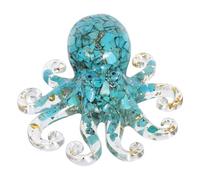 Luxshiny Figurine de Pieuvre en Résine Détails Vifs et Design, Décoration Océanique pour Bureau et Marin, Colle Transparente