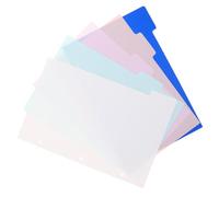 Luxshiny Intercalaires pour Organisation de Documents Lot de 5 Classeur en Pp 3 Trous pour Pages D'index Flexibles en Milieu Scolaire