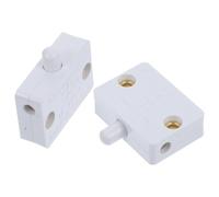 Luxshiny Interrupteur de Porte Automatique Pack de 2 Pièces Blanc Facile à Installer, en Plastique pour Éclairage de Placard pour Lumières de Dressing et Garde-manger