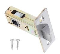 Luxshiny Loquet de Porte Tubulaire à Mortaise Réglable 40mm en Acier Inoxydable Doré avec Vis Quincaillerie pour Loquets de Porte Intérieure Compatible à Levier Serrure Sécurisée