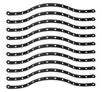 Luxshiny Lot de 10 Bandes de Connexion pour Cintres, Organisateur de Dressing Gain de Place, Bande de Suspension Robuste en Plastique pour Penderie, Magasin de Vêtements et Maison - Noir, 45 cm