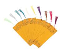 Luxshiny Lot de 10 Set de Set de Marque-pages en Papier Inachevé avec Pompons, Trou Suspendre, Décoratifs et Délicats pour Fête ou Anniversaire