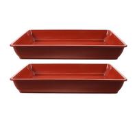 Luxshiny Lot de 2 soucoupes carrées pour Plantes, Plateau pour bonsaï de | Bac à arrosage carré en plastique étanche, empêche les débordements, idéal pour balcon et rebord de fenêtre.