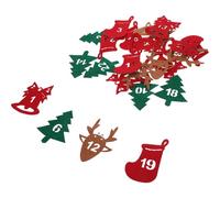 Luxshiny Lot de 24 Autocollants Numériques en Feutre pour Calendrier de L'avent Noël, Faciles à Enlever sans Résidu, pour Paquet Présents et Scrapbooking