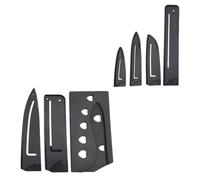 Luxshiny Lot de 7 Protège-lames en Plastique Noir Résistant à L'abrasion, Housse de Protection Non Chimique pour Couteaux Cuisine, Couverture de Sécurité Portable et Style Plusieurs styles