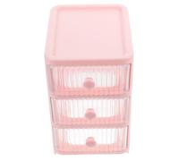 Luxshiny Makeup Box Tiroir Rangement Maquillage en PP Rose, Grand Capacity, Stable pour Garder Tidy Living Room ou Bathroom
