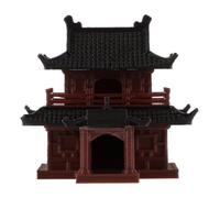 Luxshiny Modèle de Kiosque Japonais Miniature Décoratif en Plastique Marron | Finition Peinte à Main, Style Classique, pour Terrarium, Étagère et Mini Jardin Féerique