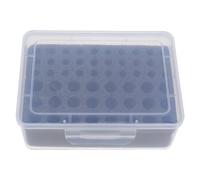 Luxshiny Organisateur De Piles AA/AAA en Plastique PP Compact Transparent avec Compartiments Multiples Et Design Empilable pour Les Télécommandes Et Lampes De Poche en Voyage