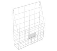 Luxshiny Organisateur Mural Structure Simple Blanc pour Magazines et Dossiers Rangement Suspendu Maison Bureau