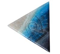 Luxshiny Ornement en Pierre de Cristal Triangulaire Bleu Œil Protecteur Décoration Délicate pour Bureau Protection Le Mal Mariage ou Bureau