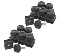 Luxshiny Pieds Réglables en Tube Carré Métallique 30X30Mm, Lot de 12 avec Embouts M8, Patins Niveleurs pour Meubles de Bureau et Salle de Réunion, Protègent Contre Rayures sur Parquet