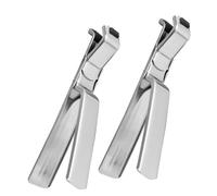 Luxshiny Pinces Anti-brûlure Résistance à Chaleur en Acier Inoxydable Lot de 2 avec Poignée Ergonomique pour Plats Chauds pour Tâches Cuisine et Cuiseur Vapeur