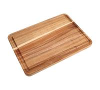Luxshiny Planche à Découper avec Rainure Profonde Antidérapante Épaisse en Bois Marron pour Viande et Fruits, pour Restaurant et Service Professionnel