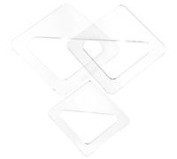 Luxshiny Pochoir pour planche à découper 3 pièces en acrylique forme triangle pour travaux de menuiserie et découpe de barbecue