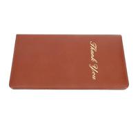 Luxshiny Porte-menu de Restaurant Marron en Pu Organisateur Magnétique Polyvalent et Surface Facile à Nettoyer pour Serveur en Ambiance Élégante