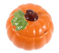 Luxshiny Pot à Bonbons Décor d'automne avec Couvercle en Céramique de Citrouille Lors de Thanksgiving Robuste et Polyvalent pour Rangement de Snacks