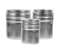 Luxshiny Pots D'assaisonnement Sucrier Set de 3 et Acier Inoxydable Couvercle, Salière et Porte-cure-dents, Design Moderne, Facile à Verser Cuisine Buffet