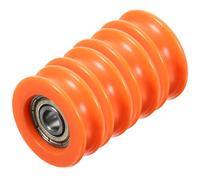 Luxshiny Roue en U pour Rail de Porte 5x25x9 MM Pom, Lot 4 Orange | Roulette Porte Coulissante, Poulie Plastique Gorge, du Frottement, pour Armoire et Porte