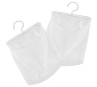 Luxshiny Sacoche de Rangement Suspendue en Maille Blanche 2pcs Coutures Renforcées en Polyester et PP, Design Gain de Place, Polyvalente pour Balcon et Portable