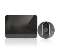Luxshiny Sonnette Vidéo 720p Fonction Photo et Vidéo en Temps Réel en Métal sans Fil avec Œil de Chat Électronique avec Capacité 32g, pour Système Alarme Maison Sécurisé
