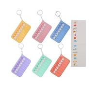 Luxshiny Tableau de Routine Quotidienne Porte-clés Planificateur avec 6 Pièces Autocollants ABS pour Enfants Liste de Contrôle Voyage