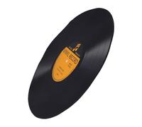 Luxshiny Tapis Rond Vinyle 80 CM Antidérapant Noir Style Rétro Années 80 pour Collectionneur Vintage Disque Vinyle Décor