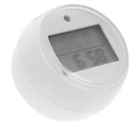 Luxshiny Thermomètre à Bain de Glace Flottant Étanche Ipx6 Minuterie Automatique pour Piscine et Spa, Léger en Pp Blanc Pile Bouton Intégrée