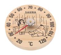 Luxshiny Thermomètre Mural en Bois pour Sauna, Affichage Mécanique, 12 Cm | Lecture Stable, Structure Résistante à Chaleur et Humidité, Usage Intérieur, Beige