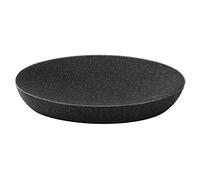 Luxspire Porte-Savon en Résine et Gravier - Boîte Ovale Durable avec Motif en Marbre pour Salle de Bain, Douche, Cuisine - Support pour Ranger Bougie - Gravier Noir