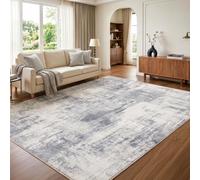 Luxstein Tapis Salon Gris Moderne Abstrait Lavable Antidérapant à Poils Courts Effet Laine, Tapis Chambre pour Cuisine Couloir Entrée, 200x300 cm
