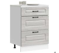 Luxueux Best* Armoire de cuisine - Armoire basse/meuble bas d'évier, Kalmar sonoma gris bois d'ingénierie Juin69890853