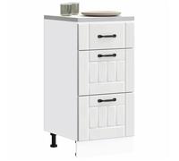 Luxueux Best* Armoire de cuisine - Armoire basse/meuble bas d'évier, Lucca blanc bois d'ingénierie Juin78323995