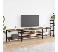 Luxueux Best*Meuble TV（1 PC) - JMS - Support TV/TABLE TV - Meuble salon - Bois Ancien 201x35x45cm Bois d'ingénierie et fer M43076234