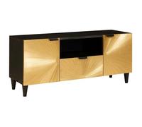 Luxueux Best*Meuble TV（1 PC) - JMS - Support TV/TABLE TV - Meuble salon - Noir et or 105x33x46cm Bois d'ingénierie M8697683261382