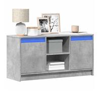 Luxueux Best*Meuble TV avec LED - JMS - Support TV/TABLE TV - Meuble salon - gris béton 100x34x50cm bois d'ingénierie M8853319480983