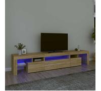 Luxueux Best*Meuble TV avec lumières LED - JMS - Support TV/TABLE TV - Meuble salon - Chêne sonoma 215x36 5x40cm M2254280154501