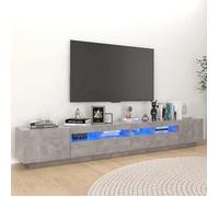 Luxueux Best*Meuble TV avec lumières LED - JMS - Support TV/TABLE TV - Meuble salon - Gris béton 260x35x40cm M8033926580662