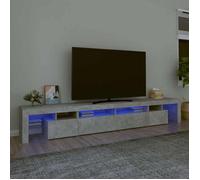 Luxueux Best*Meuble TV avec lumières LED - JMS - Support TV/TABLE TV - Meuble salon - Gris béton 260x36 5x40cm M5062625125593