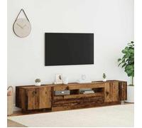 Luxueux Best*Meuble TV avec lumières LED - JMS - Support TV/TABLE TV - Meuble salon - vieux bois bois d'ingénierie M3845121632941
