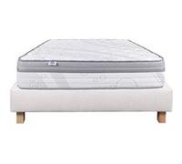 LUXURY LITERIE Ensemble Literie Ressorts ensachés Tonique 140x190 cm mousse de confort G