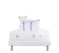 LUXURY LITERIE Ensemble matelas Patriote Mousse 140x190 cm + sommier - Blanc
